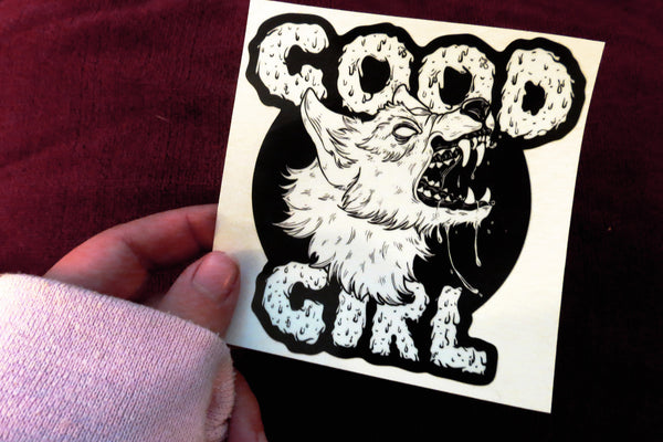 Good Girl Decal 4" and 2.5" Large and Small Laminated Vinyl