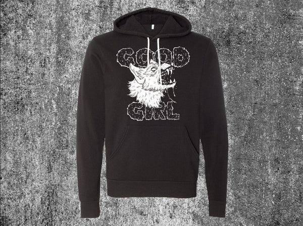 Good Girl Unisex Black Hooded Sweatshirt
