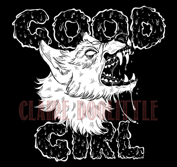 Good Girl Iron-On Patch Embroidered 3.5" x 3.3"