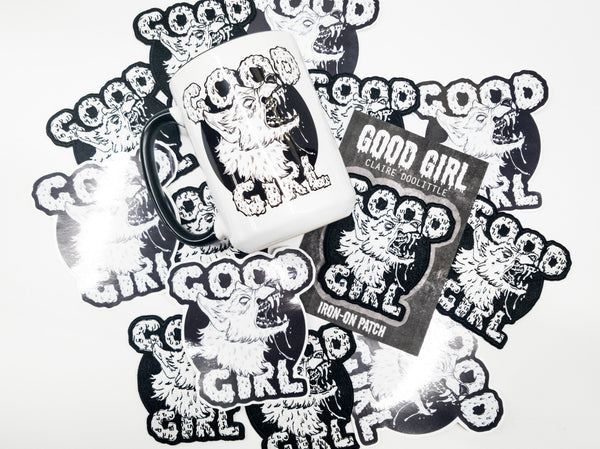 Good Girl Iron-On Patch Embroidered 3.5" x 3.3"