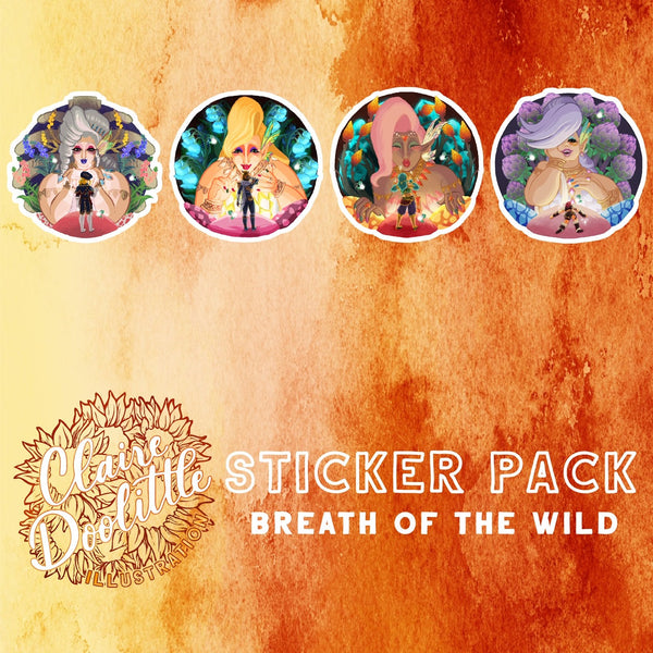 BOTW Great Fairy Sticker Pack (Set of 4)