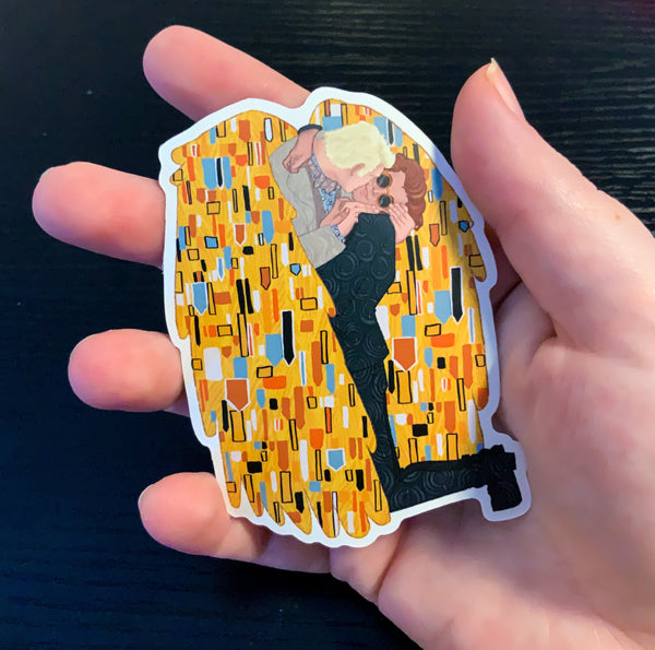 Good Omens Sticker The Kiss (Two Versions)