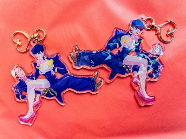 JoBros Acrylic Charm Double Sided Josuke x Okuyasu 4" x 3.5"