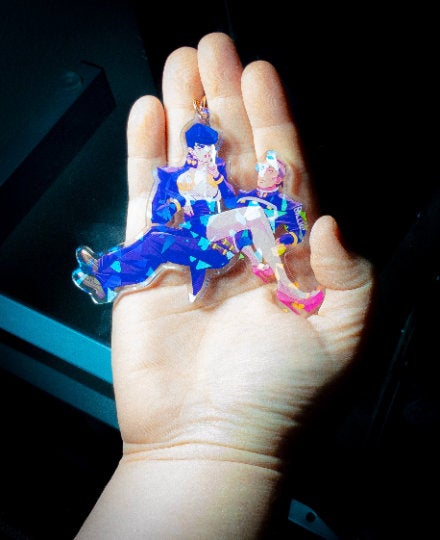 JoBros Acrylic Charm Double Sided Josuke x Okuyasu 4" x 3.5"