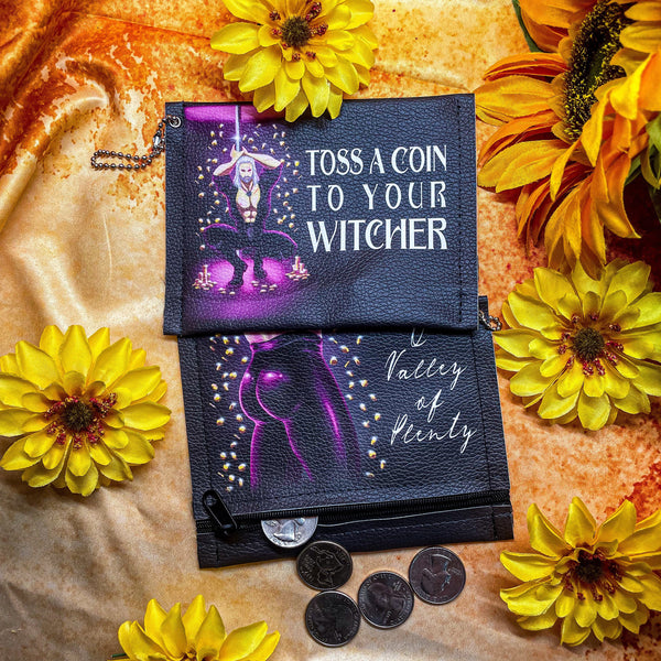 Toss a Coin to Your Witcher PU Leather Coin Purse