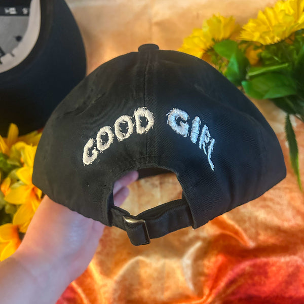 Good Boy Girl Leather Patch Baseball Hat