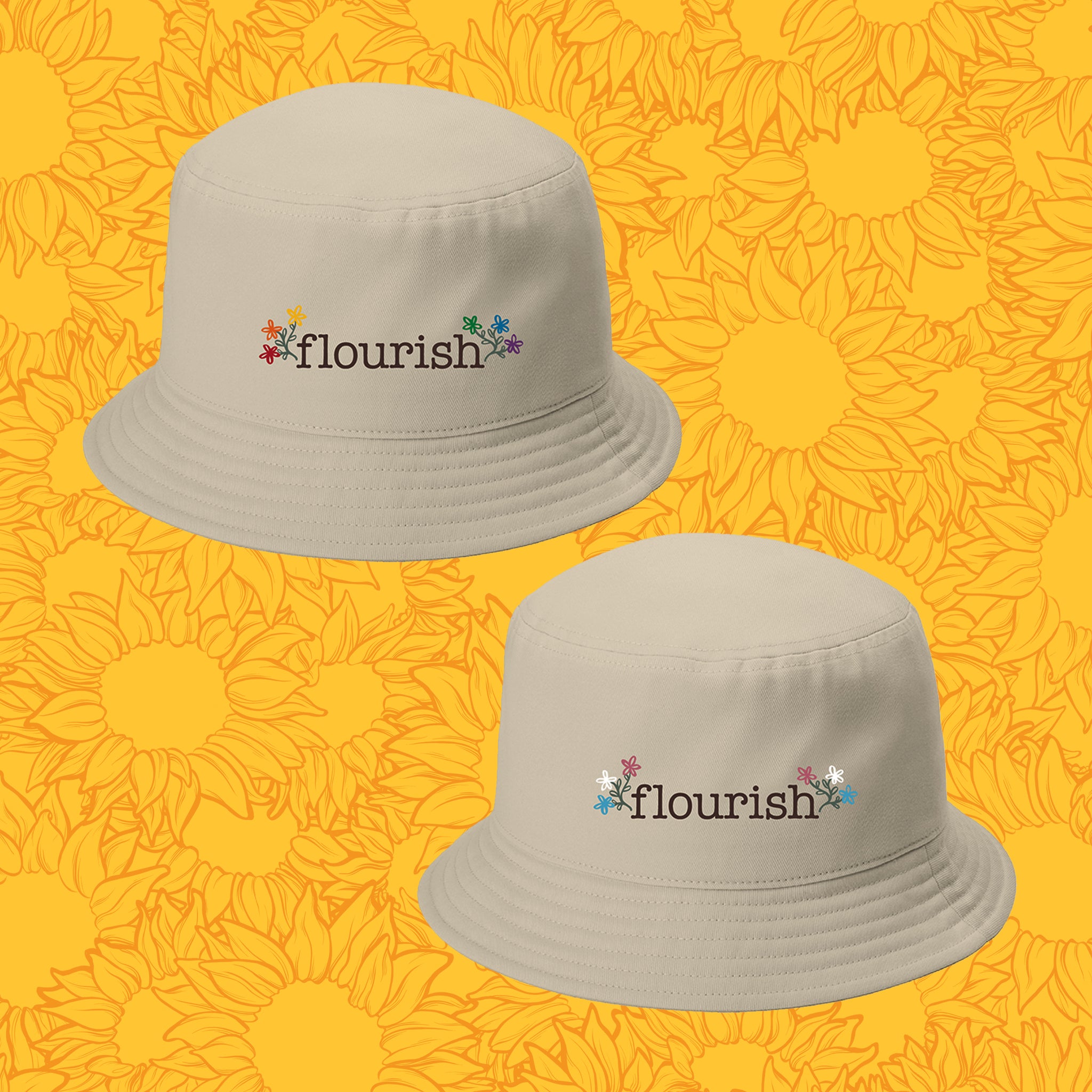 Flourish Embroidered Bucket Hat