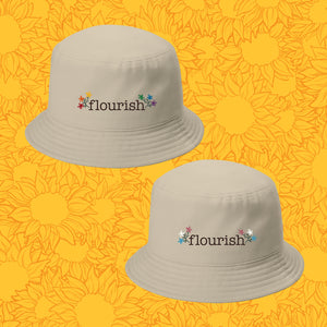 Flourish Embroidered Bucket Hat