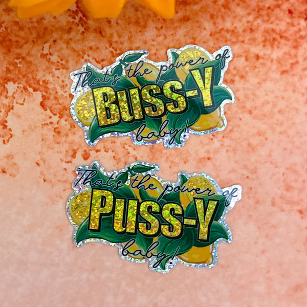 That's the Power of P*ssy/Bussy, Baby! Sticker