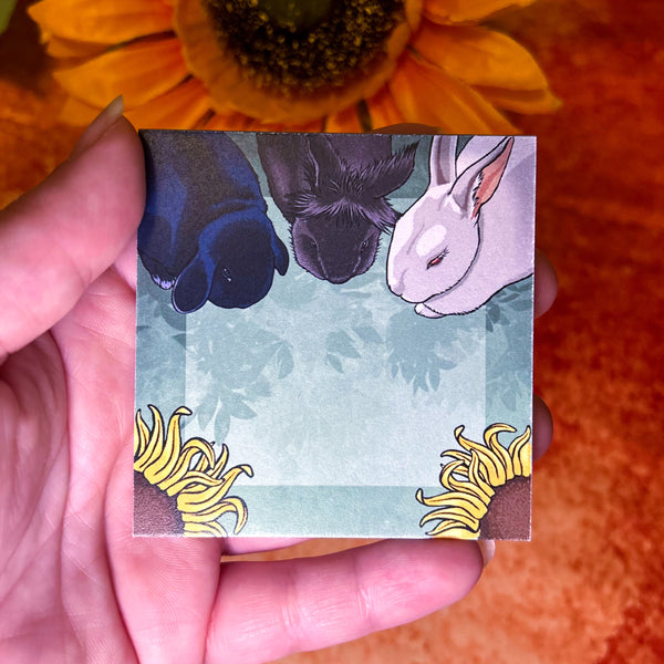 Rabbit Bunny Mini Memo Pad 3" x 3"