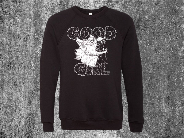 Good Girl Black Unisex Crewneck Sweatshirt