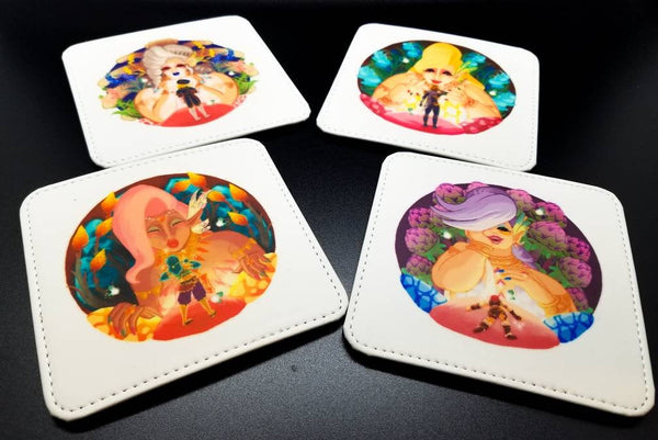 BOTW Great Fairies Faux Leather Coaster Set
