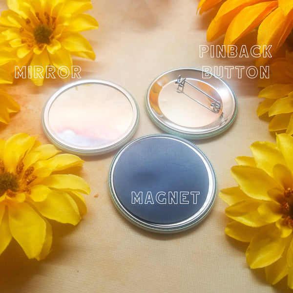 P*ssy Power Button Magnet Mirror 2.25" Circle