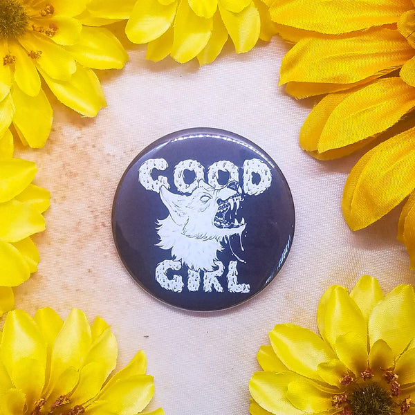 Good Girl Button Magnet Mirror 2.25" Circle
