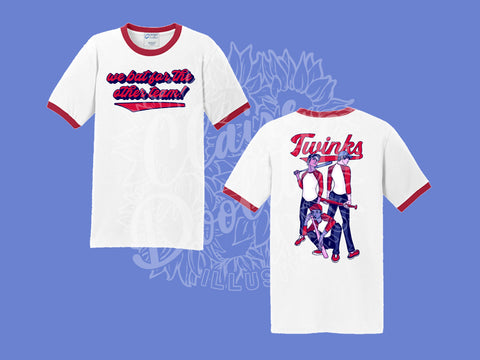 Twinks Baseball Ringer Unisex Pride LGBTQ Shirt